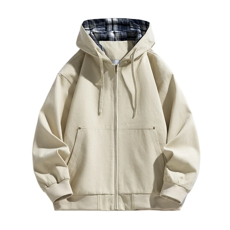 Herren Sportliche Kapuzenjacke mit Fleece-Futter Drune