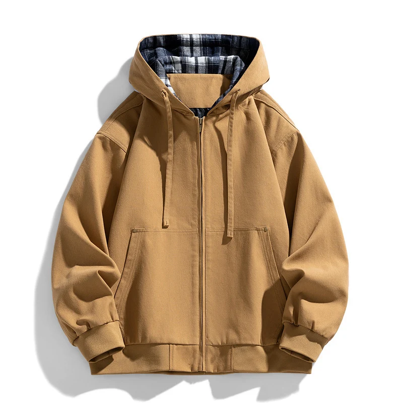 Herren Sportliche Kapuzenjacke mit Fleece-Futter Drune