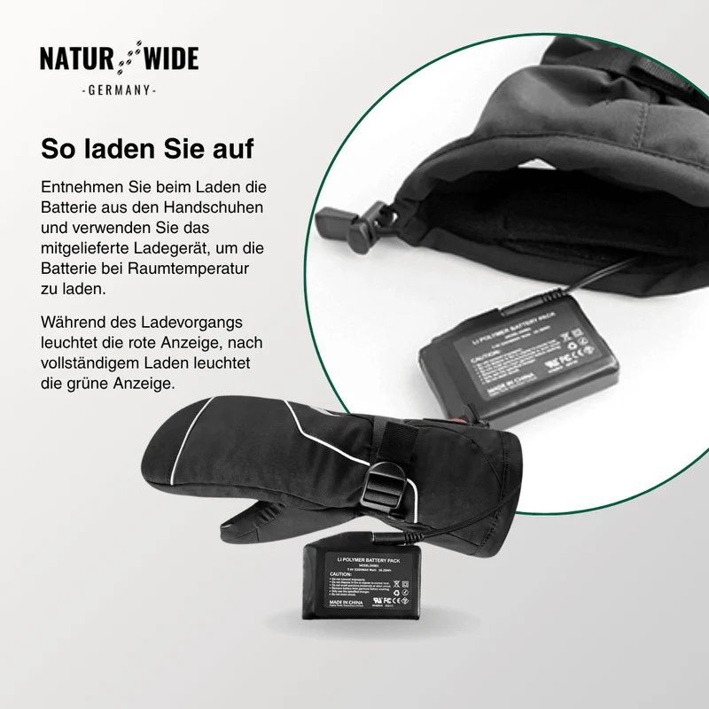 Wiederaufladbare Wasserdichte Elektrisch Beheizte Winterfäustlinge