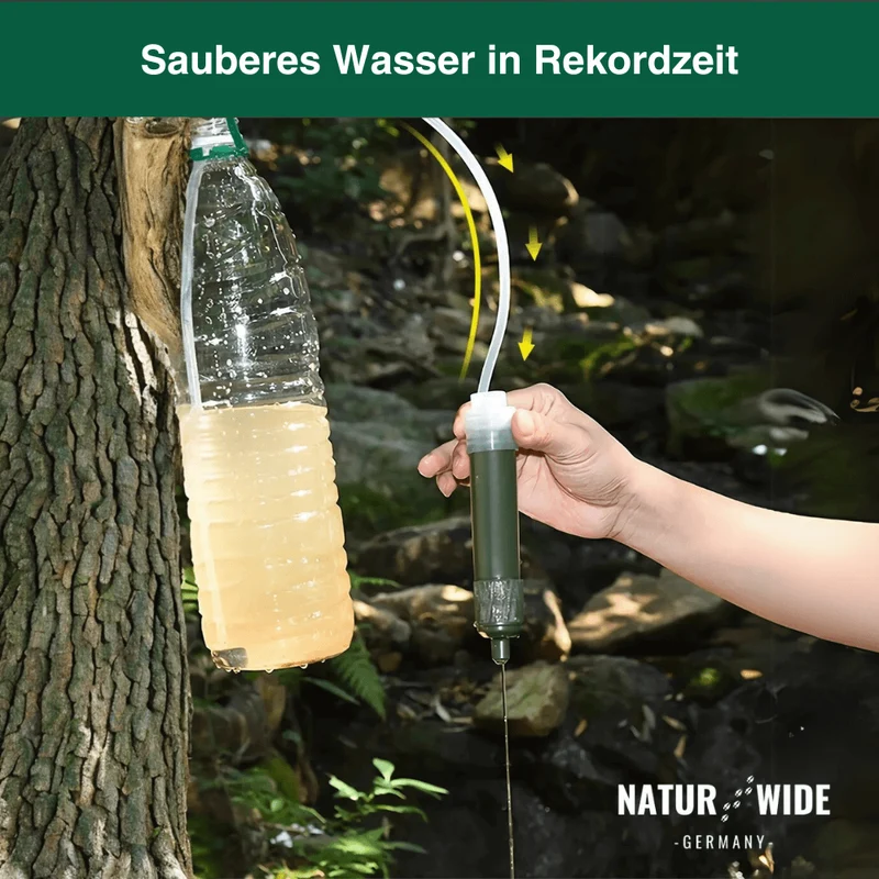 Kompakter Wasserfilter für Camping & Survival