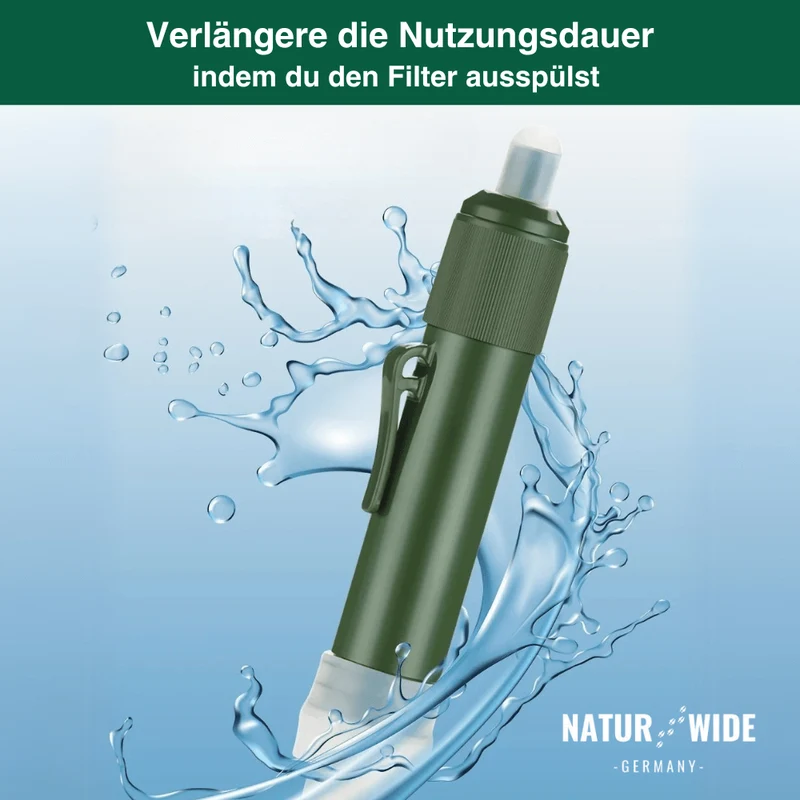 Kompakter Wasserfilter für Camping & Survival
