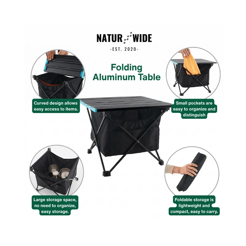 Ultralight Aluminum Folding Camping Table