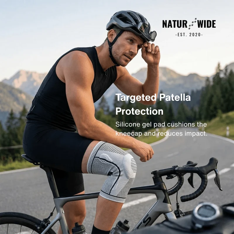 Knitted Silicone Compression Knee Brace & Patella Support