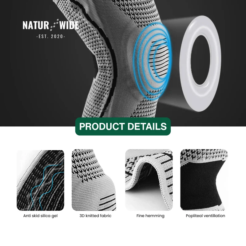 Knitted Silicone Compression Knee Brace & Patella Support