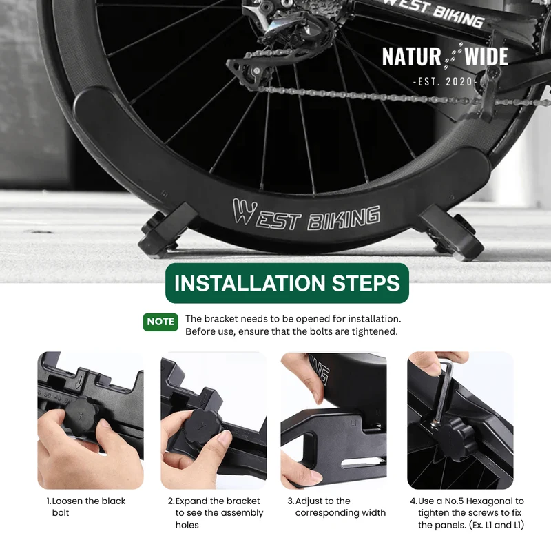 Adjustable Portable Bike Parking Rack & Storage Stand