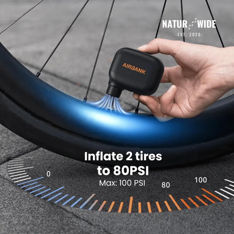 Mini Portable Rechargeable Bike Pump - 100PSI