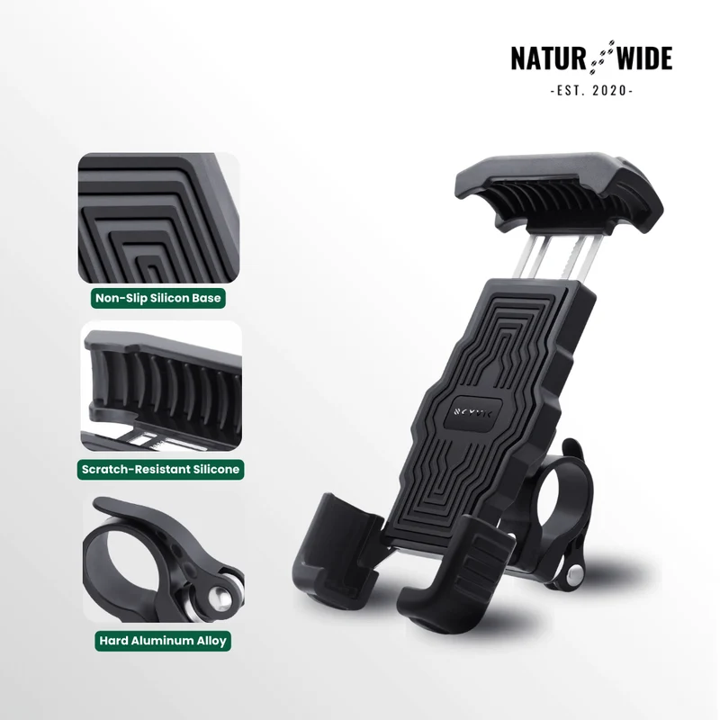 Secure Motorcycle & Bike Phone Mount - 1s Quick Lock