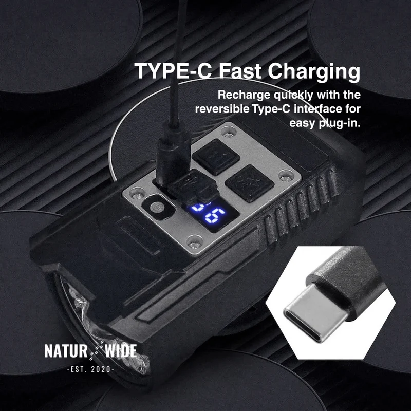 20W Rechargeable 9-LED Bike Headlight & Power Bank