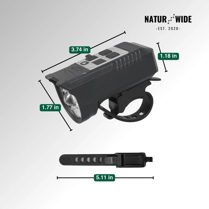 20W Rechargeable 9-LED Bike Headlight & Power Bank