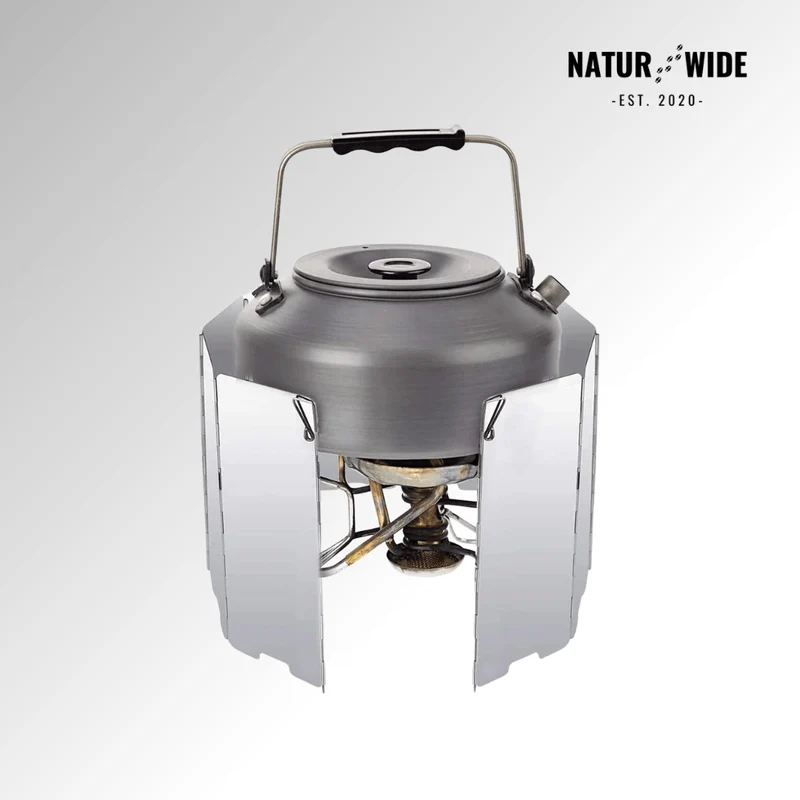 Ultralight 9-Plate Foldable Camping Stove Windshield