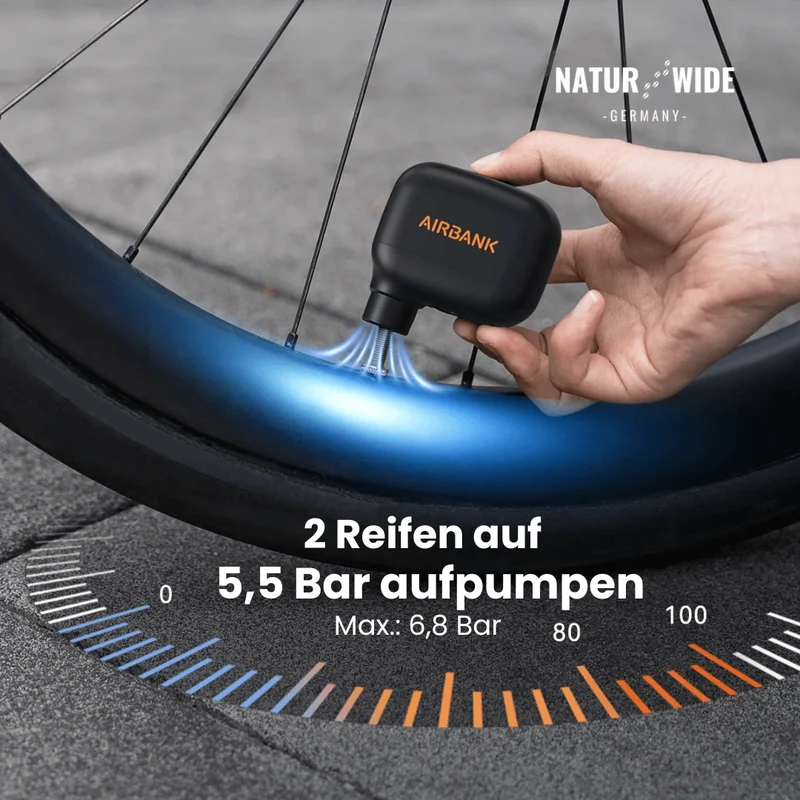 Mini Tragbare Wiederaufladbare Fahrradpumpe – 6,9 bar