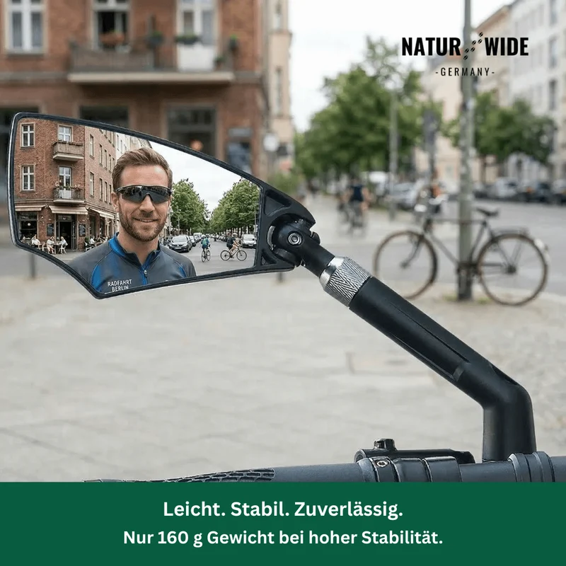 Blendfreier, um 360° verstellbarer Fahrrad-Rückspiegel