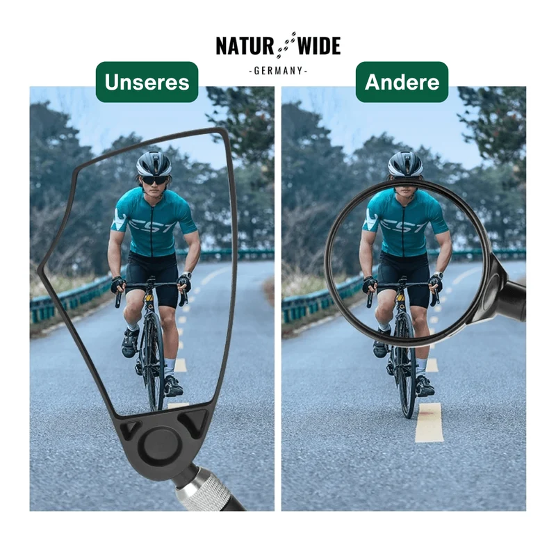 Blendfreier, um 360° verstellbarer Fahrrad-Rückspiegel