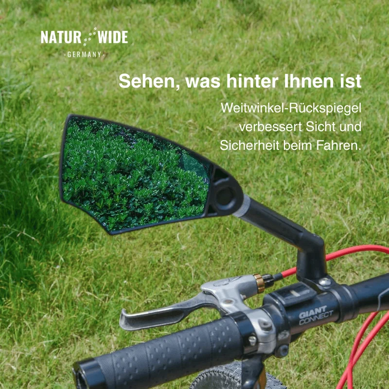 Blendfreier, um 360° verstellbarer Fahrrad-Rückspiegel