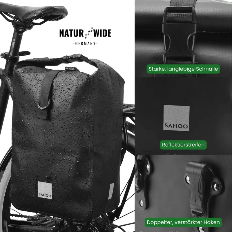10L Wasserdichte Fahrrad-Gepäckträgertasche & Packtasche