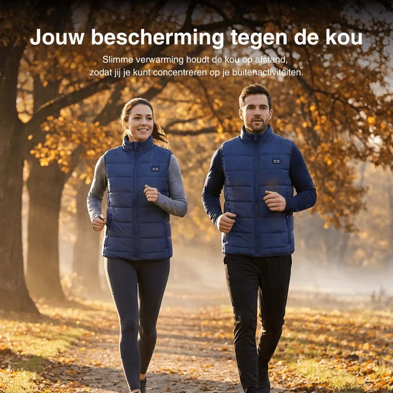 Verwarmde bodywarmer met 9 verwarmingszones – ultralicht, USB-gevoed & ideaal voor outdooravonturen