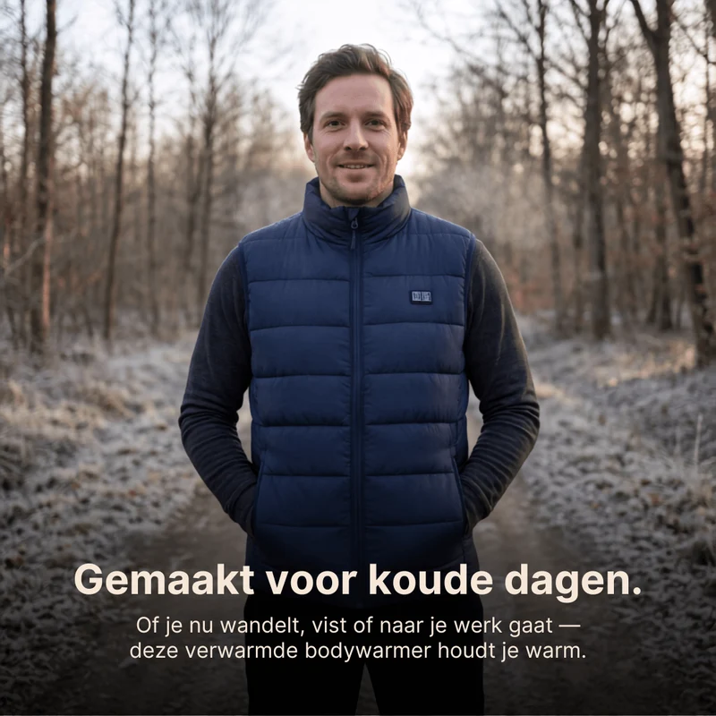 Verwarmde bodywarmer met 9 verwarmingszones – ultralicht, USB-gevoed & ideaal voor outdooravonturen
