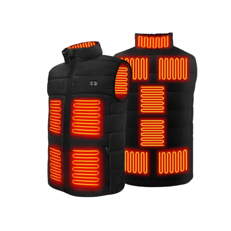 Verwarmde bodywarmer met 9 verwarmingszones – ultralicht, USB-gevoed & ideaal voor outdooravonturen
