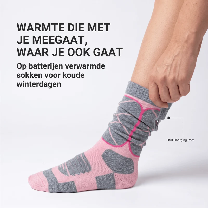 Verwarmde sokken – Perfect voor skiën, outdoor & winter