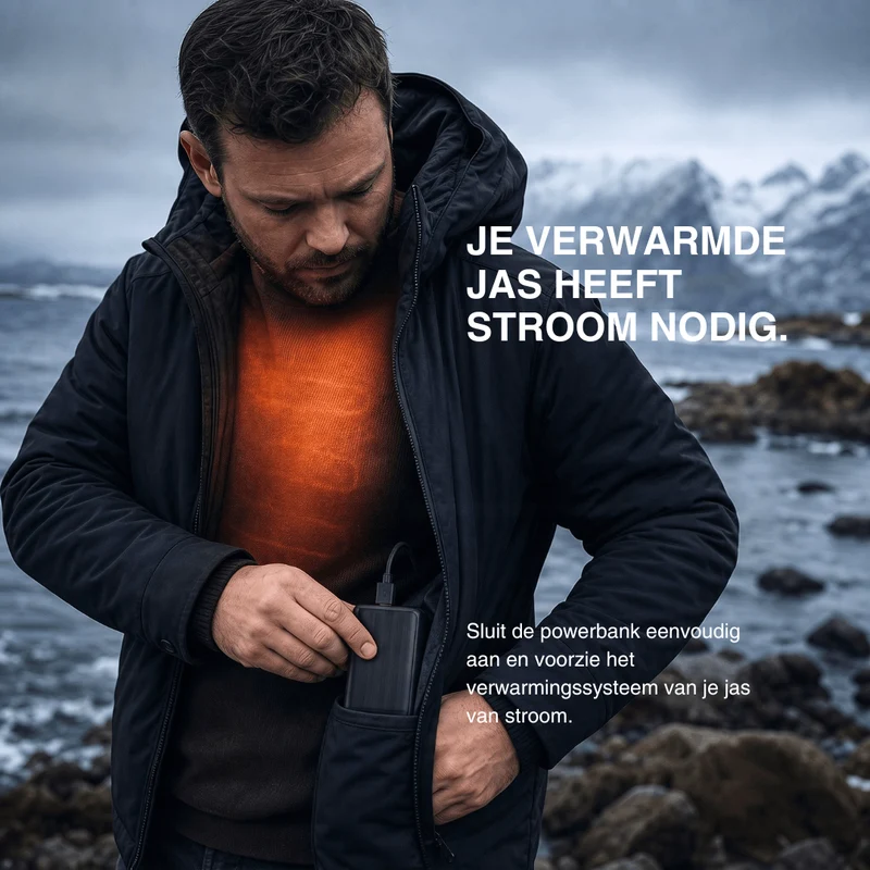 Powerbank voor Verwarmde Sokken — 3.7V / 2A, 2×4,000 mAh