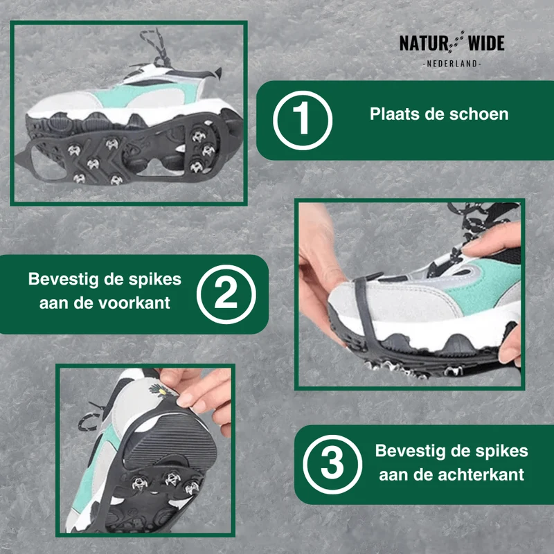 Anti-Slip Schoen Spikes – Veilige Grip op IJs & Sneeuw