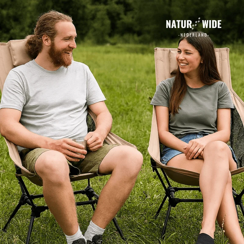 Naturwide Opvouwbare Campingstoel – Draagbaar & Comfortabel