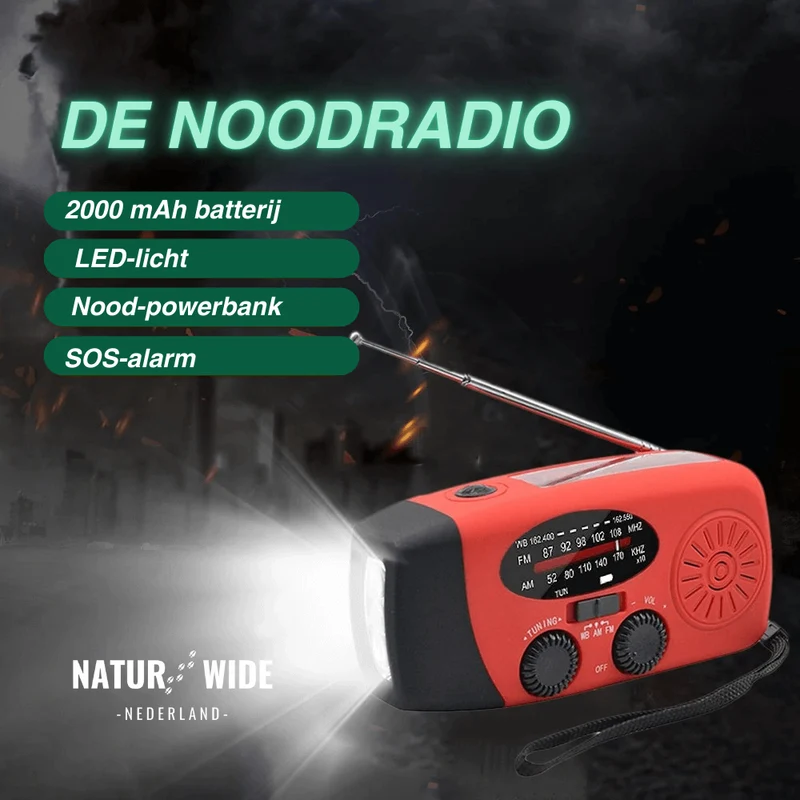 All-in-One Noodradio – Solar, Dynamo & Powerbank