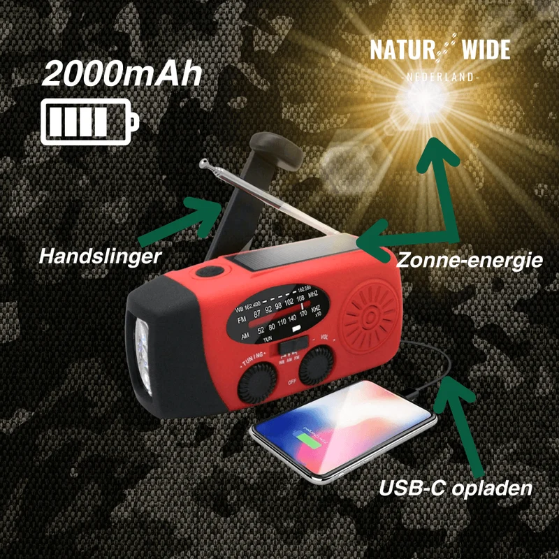 All-in-One Noodradio – Solar, Dynamo & Powerbank