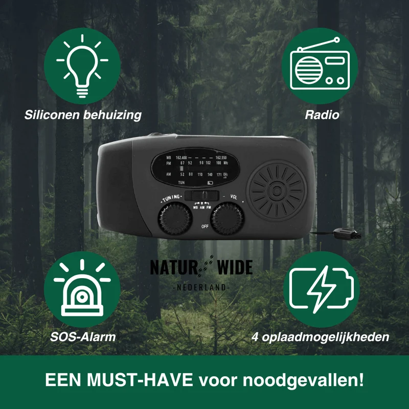 All-in-One Noodradio – Solar, Dynamo & Powerbank
