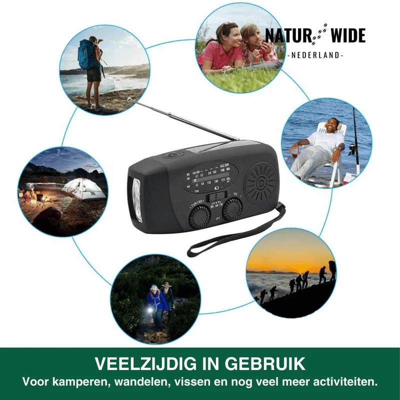 All-in-One Noodradio – Solar, Dynamo & Powerbank