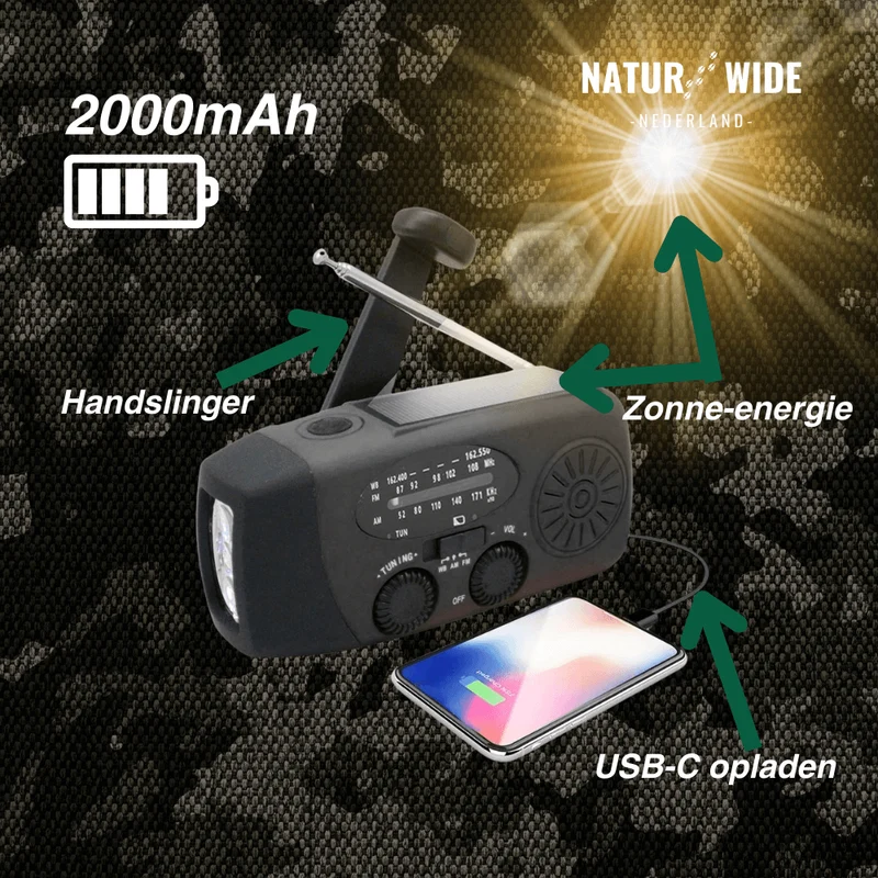 All-in-One Noodradio – Solar, Dynamo & Powerbank