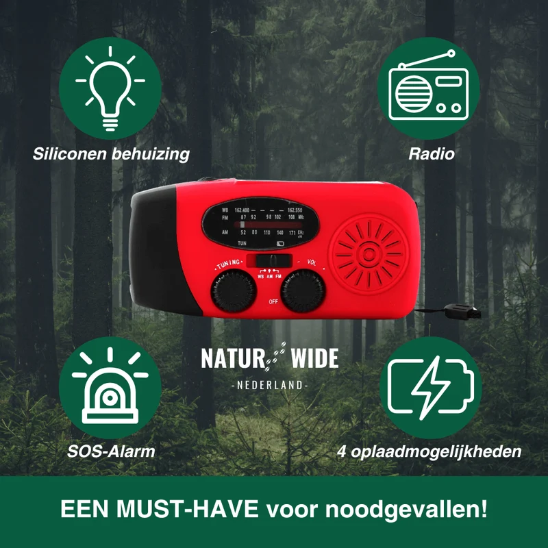 All-in-One Noodradio – Solar, Dynamo & Powerbank