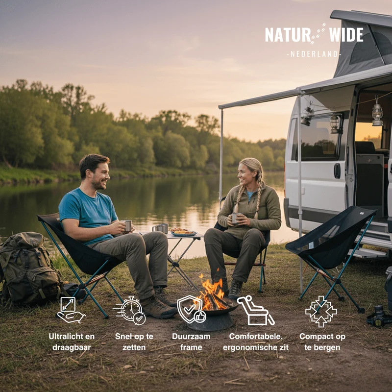 Naturwide Opvouwbare Stoel Pro – Comfortabel & Draagbaar