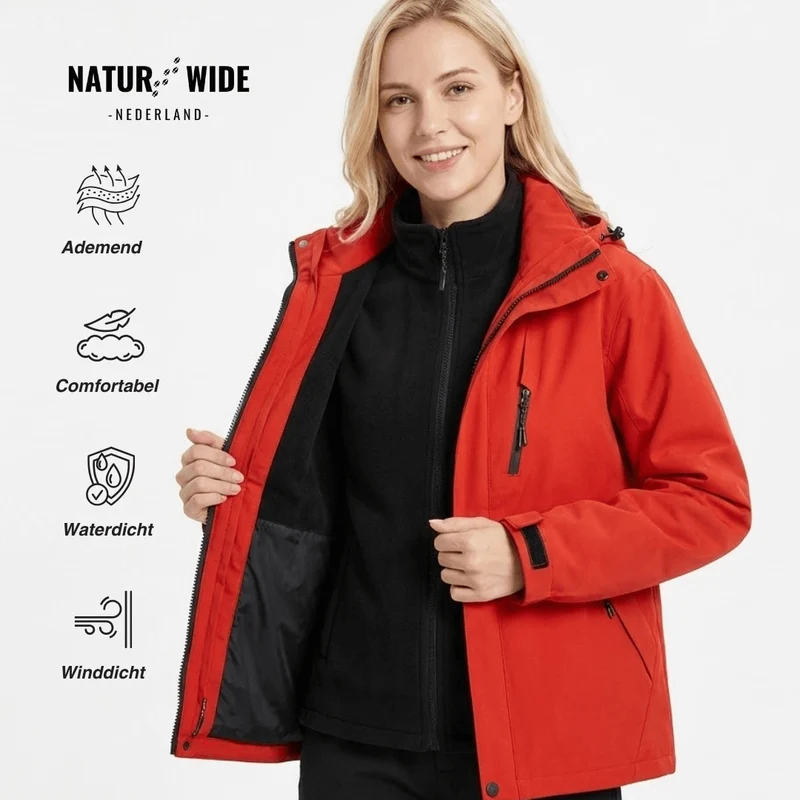 Dames 3-in-1 Waterdichte Regenjas