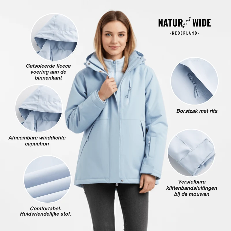 Dames 3-in-1 Waterdichte Regenjas