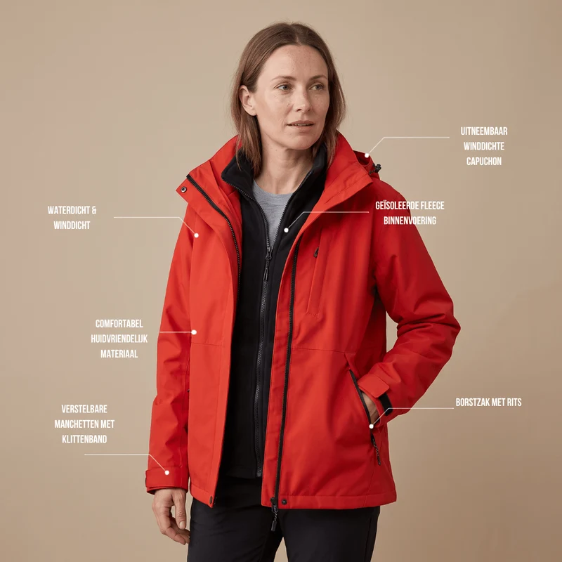 Dames 3-in-1 Waterdichte Regenjas