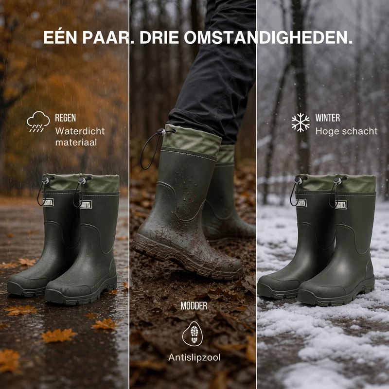 Waterdichte Outdoor Regenlaarzen Unisex – Antislip & Duurzaam PVC