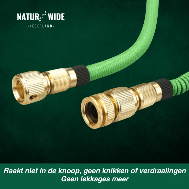 AquaFlex Pro – Flexibele Tuinslang met 8 Sproeifuncties