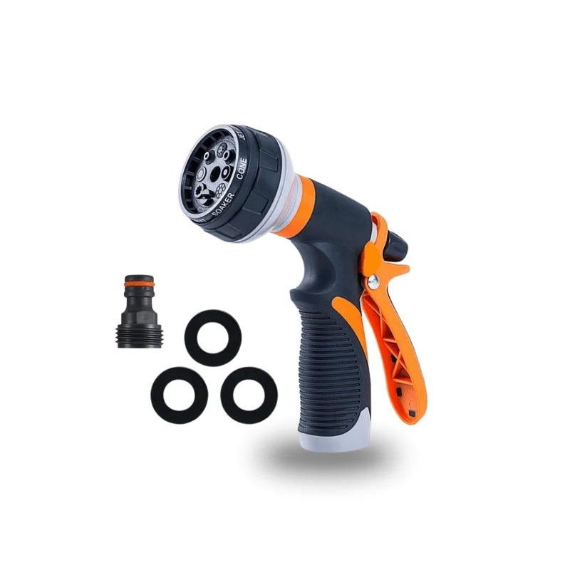 Garden Hose Nozzle 8-in-1 – Non-Slip & Versatile