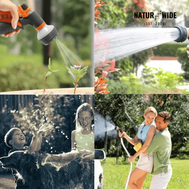 Garden Hose Nozzle 8-in-1 – Non-Slip & Versatile