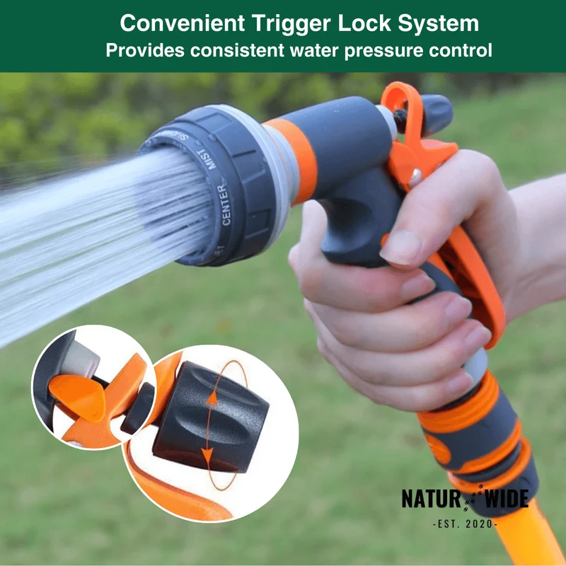 Garden Hose Nozzle 8-in-1 – Non-Slip & Versatile