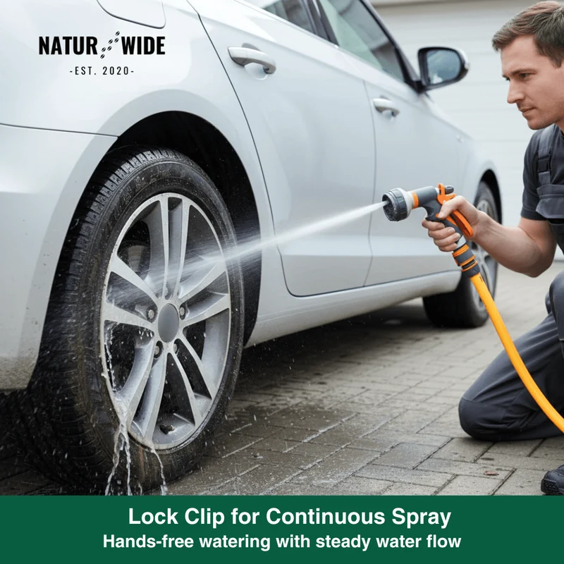 Garden Hose Nozzle 8-in-1 – Non-Slip & Versatile