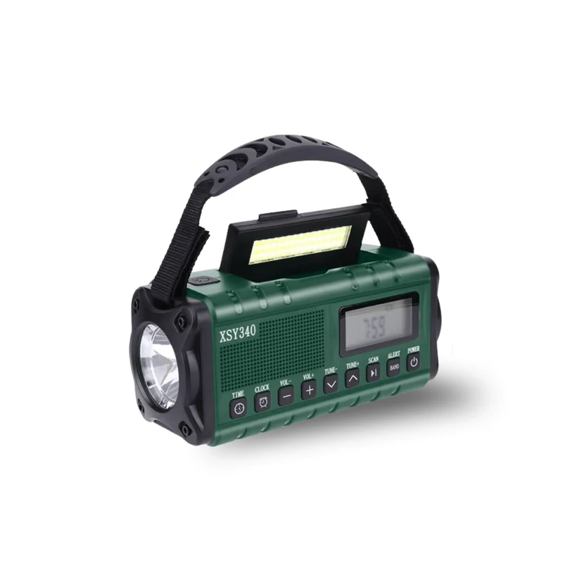 Emergency Crank Radio 10000mAh – Solar, Flashlight & SOS Alarm