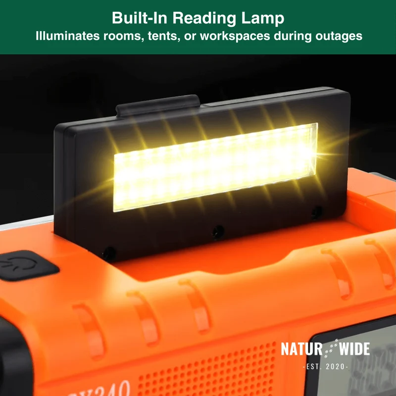 Emergency Crank Radio 10000mAh – Solar, Flashlight & SOS Alarm