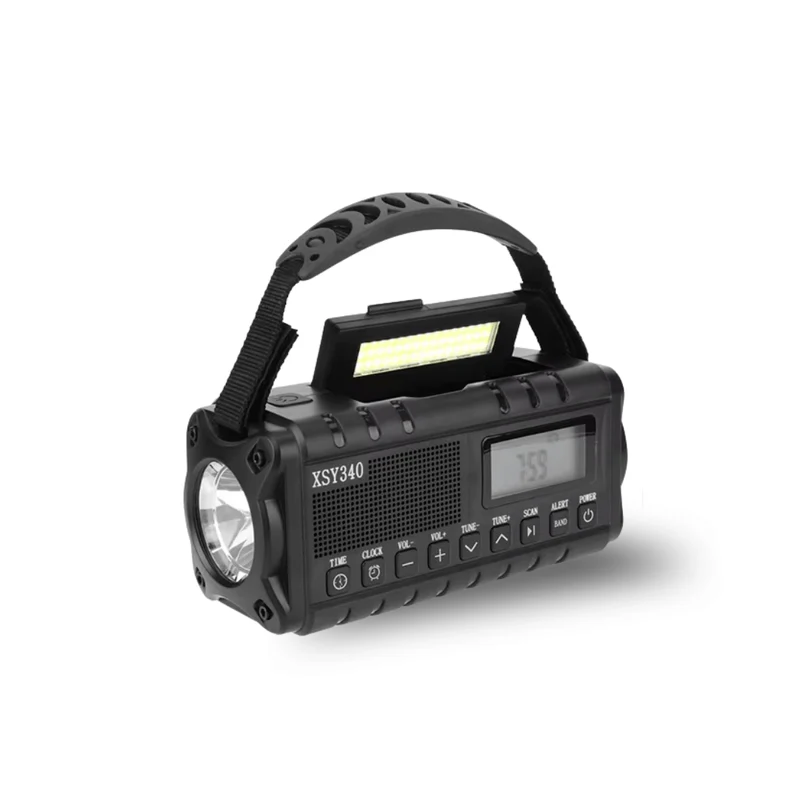 Emergency Crank Radio 10000mAh – Solar, Flashlight & SOS Alarm