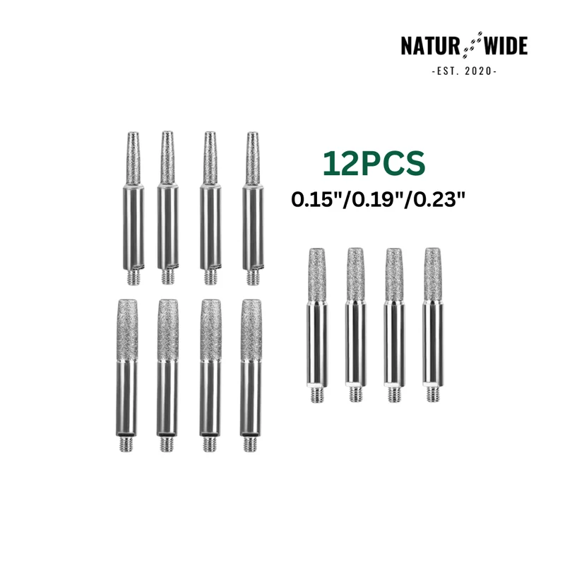 12-Piece Set Replacement Sharpening Head for Manual Chainsaw Sharpener Jig