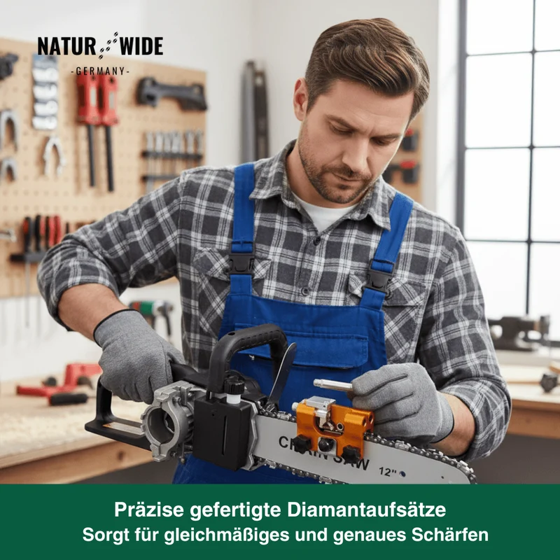 Ersatz-Schleifkopf Set für Manuelles Kettensägen-Schärfgerät