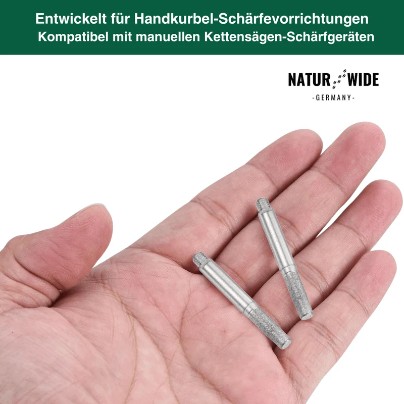 Ersatz-Schleifkopf Set für Manuelles Kettensägen-Schärfgerät