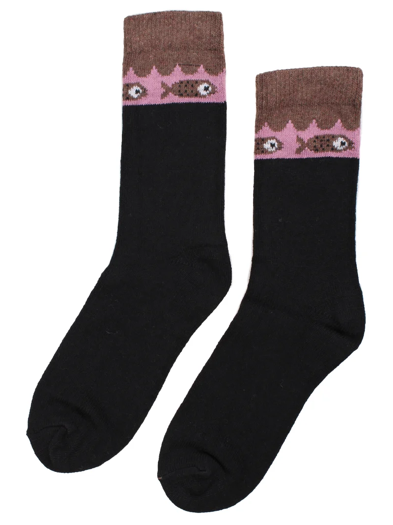 Danalvhild Cashmere Socks Black FISH