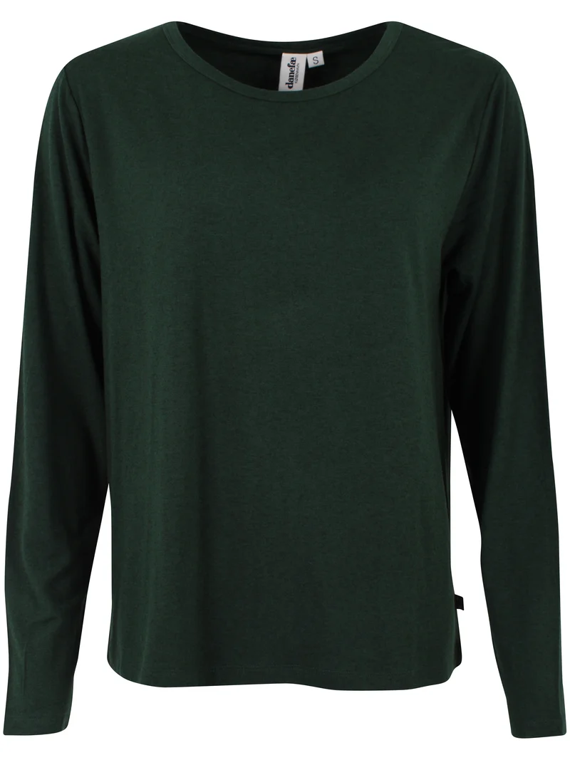 Danemerry Wool LS Tee Dark Forest